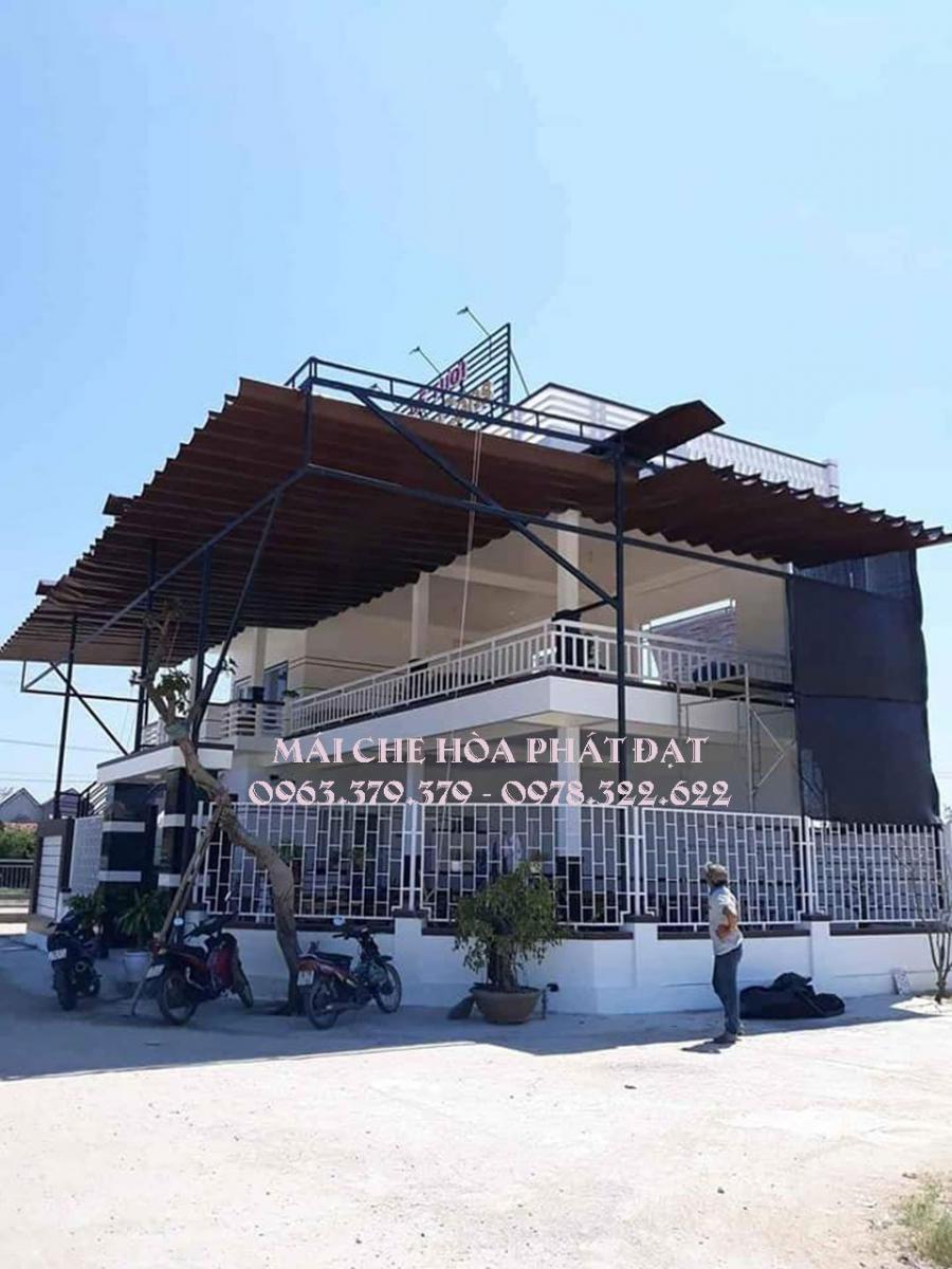 báo giá lắp đặt mái che bạt xếp, mái bạt kéo lượn sóng uy tín tại CẨM MỸ - ĐỒNG NAI