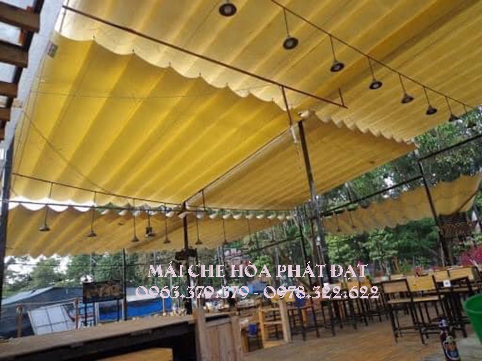 báo giá lắp đặt mái che bạt xếp, mái bạt kéo lượn sóng uy tín tại CẨM MỸ - ĐỒNG NAI