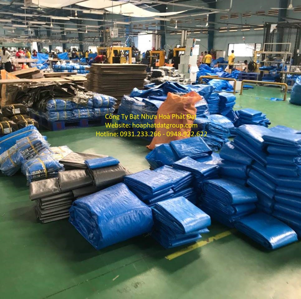 Hình ảnh: bạt nhựa che phủ xanh dương xanh tím khổ 8m*50m – 100kg