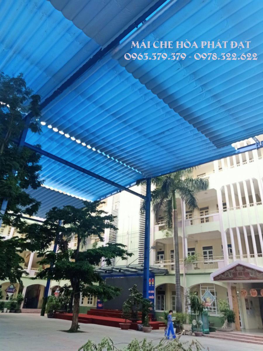 báo giá lắp đặt mái che bạt xếp, mái bạt kéo lượn sóng uy tín tại CẨM MỸ - ĐỒNG NAI
