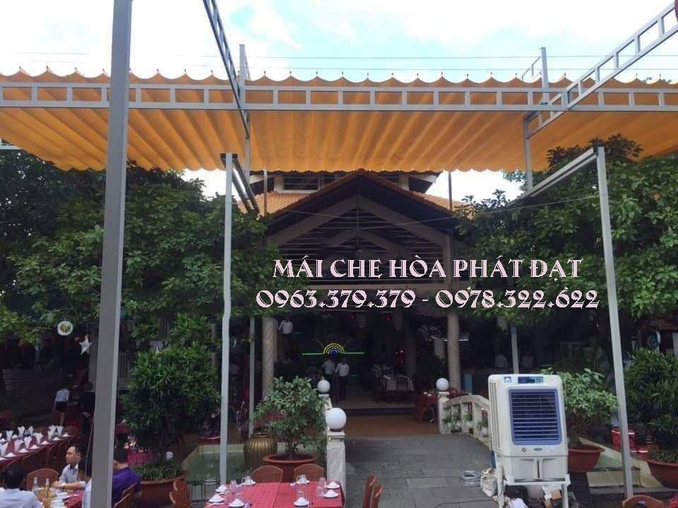 báo giá lắp đặt mái che bạt xếp, mái bạt kéo lượn sóng uy tín tại CẨM MỸ - ĐỒNG NAI