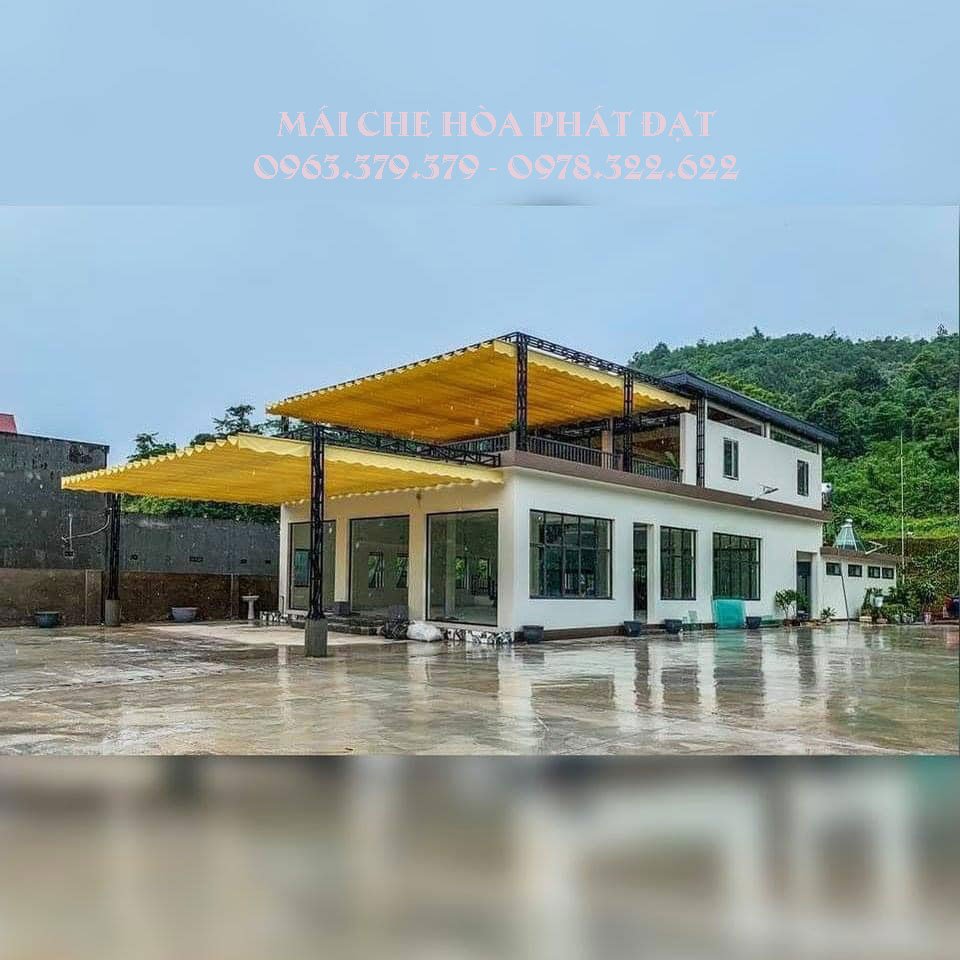 báo giá lắp đặt mái che bạt xếp, mái bạt kéo lượn sóng uy tín tại cẩm mỹ - ĐỒNG NAI