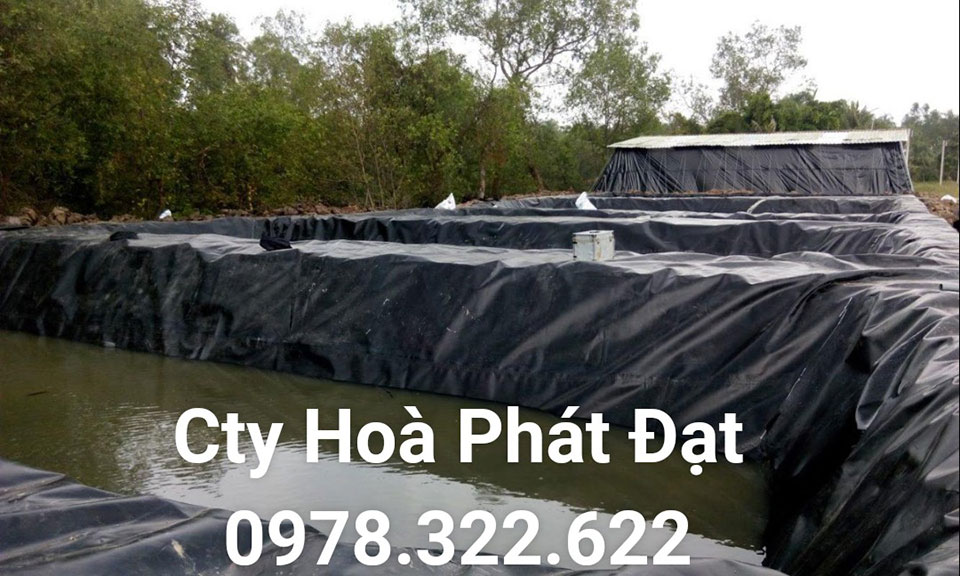 Báo giá bán lẻ màng bạt nhựa chống thấm HDPE màu xanh đen lót ao hồ bờ ao chứa nước giá rẻ tại Hà Nội