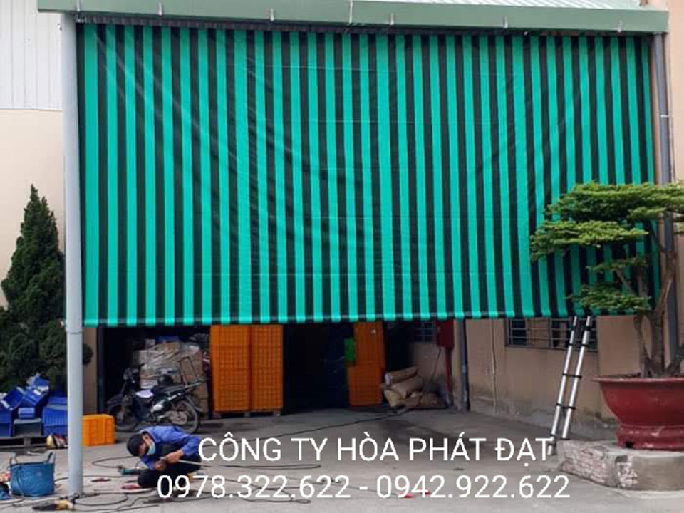 Hình ảnh : sản phẩm vải bạt mái xếp mái hiên che lượn sóng Hòa Phát Đạt