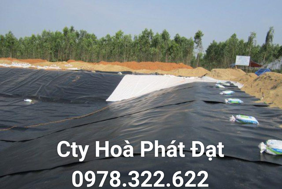 Báo giá bán lẻ màng bạt nhựa chống thấm HDPE màu xanh đen lót ao hồ bờ ao chứa nước giá rẻ tại Tp Long Xuyên An Giang 