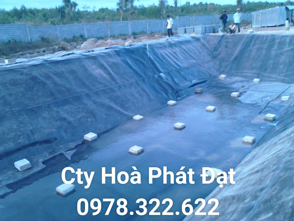 Báo giá bán lẻ màng bạt nhựa chống thấm HDPE màu xanh đen lót ao hồ bờ ao chứa nước giá rẻ tại Tp Long Xuyên An Giang 