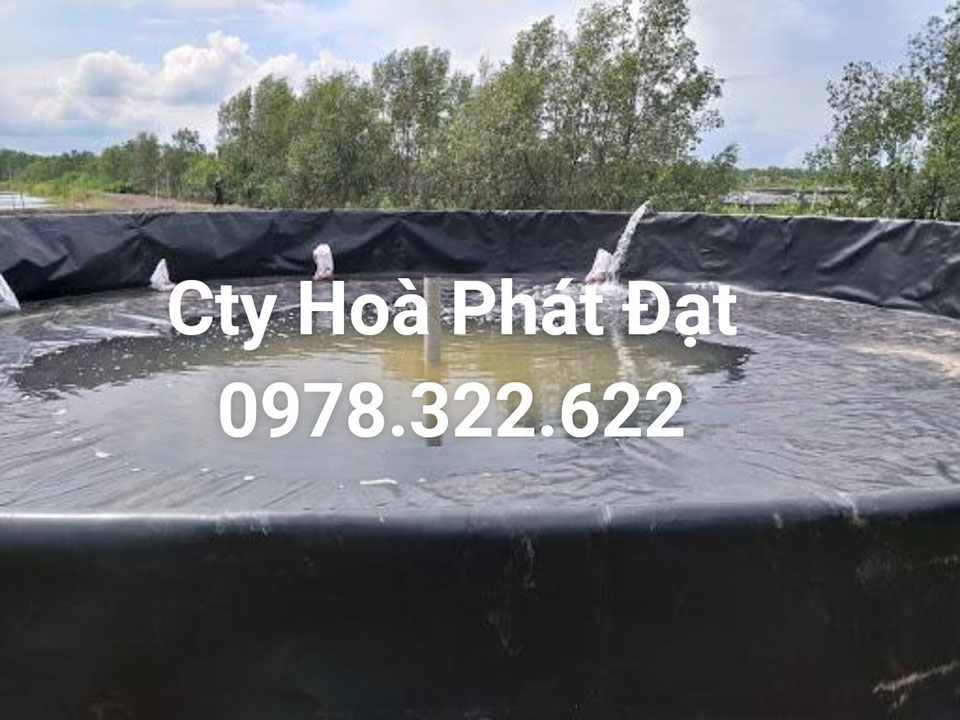 Báo giá bán lẻ màng bạt nhựa chống thấm HDPE màu xanh đen lót ao hồ bờ ao chứa nước giá rẻ tại Tp Long Xuyên An Giang 
