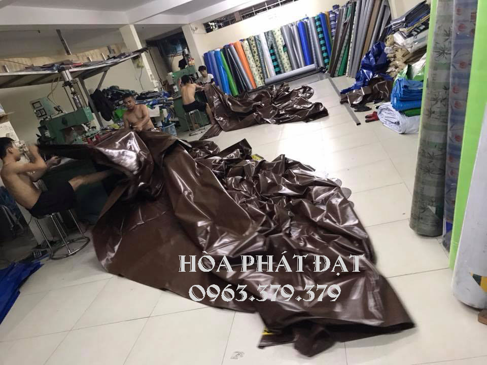 Hình ảnh : sản phẩm vải bạt mái xếp mái hiên che lượn sóng Hòa Phát Đạt
