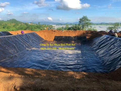 Báo giá bán lẻ màng bạt nhựa chống thấm HDPE màu xanh đen lót ao hồ bờ ao chứa nước giá rẻ tại Ninh Bình