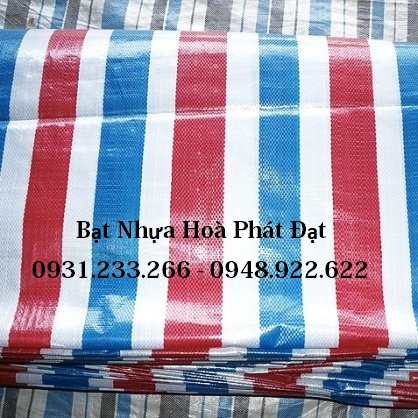 Hình ảnh: bạt nhựa kẻ sọc 3 màu khổ 6m*50m – 18,5kg