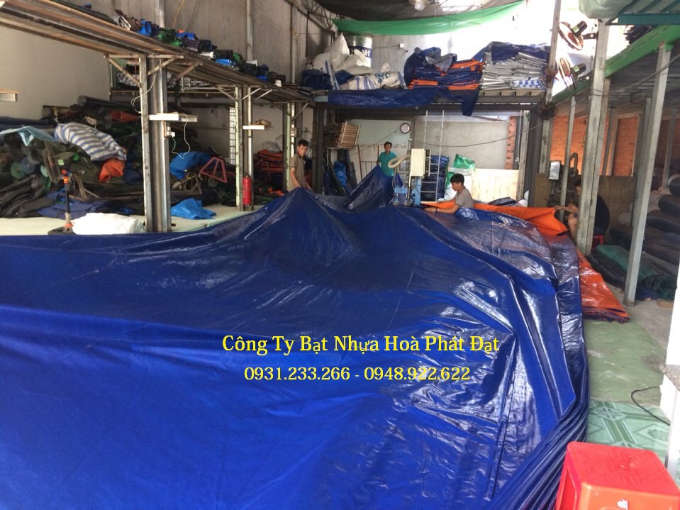 Hình ảnh: bạt nhựa che phủ xanh dương xanh tím khổ 6m*50m – 75kg