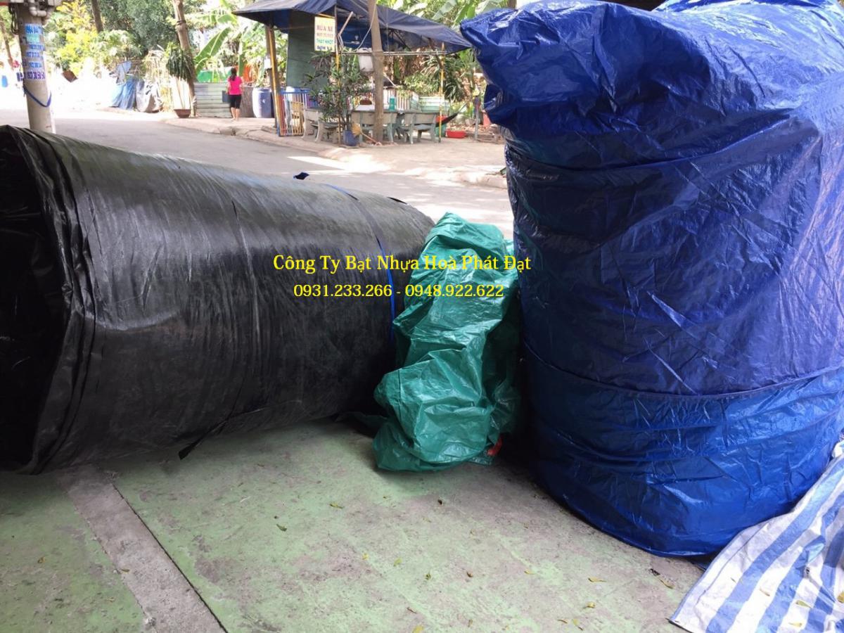 Hình ảnh: bạt nhựa xanh cam 2 da khổ 2m*100m – 34kg