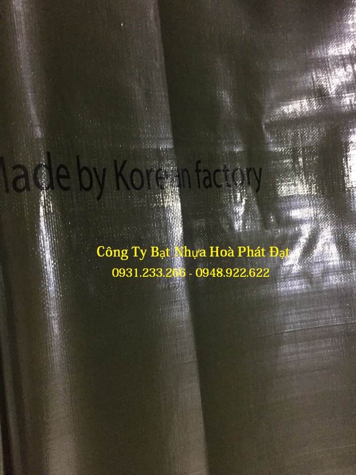 Hình ảnh: bạt nhựa che phủ xanh rêu xanh tím khổ 2m*100m – 50kg